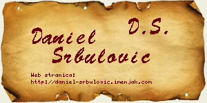 Daniel Srbulović vizit kartica